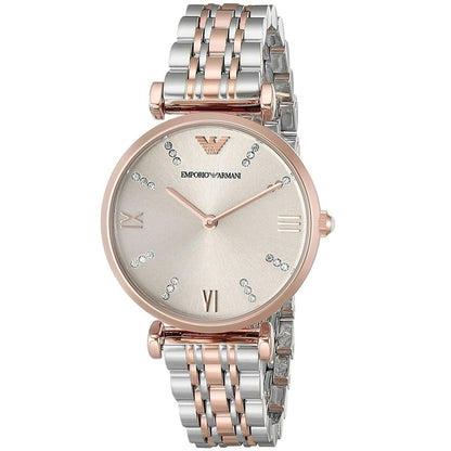 Emporio Armani AR1840 Gianni T-Bar Women's Two-Tone Watch – product image 1 of 7