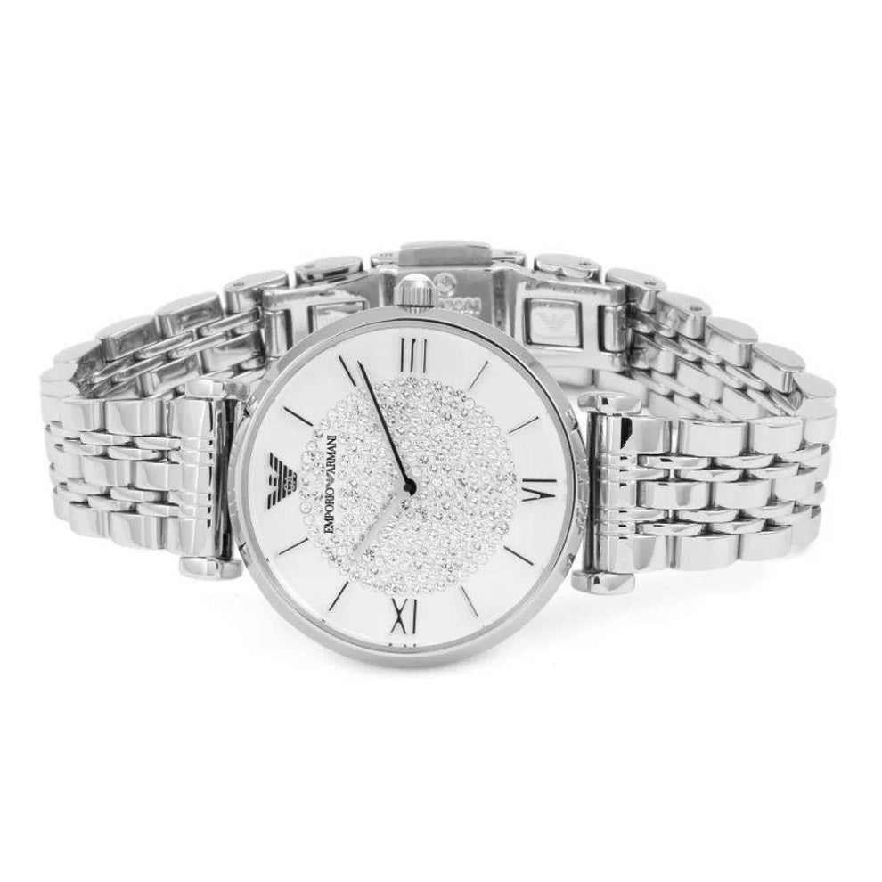 Emporio Armani AR1925 Gianni T-Bar Women's Silver Watch – product image 2 of 7