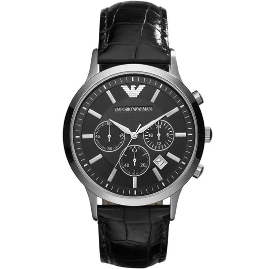 Emporio Armani AR2447 Renato Men's Black Leather Watch - product image 1 of 8