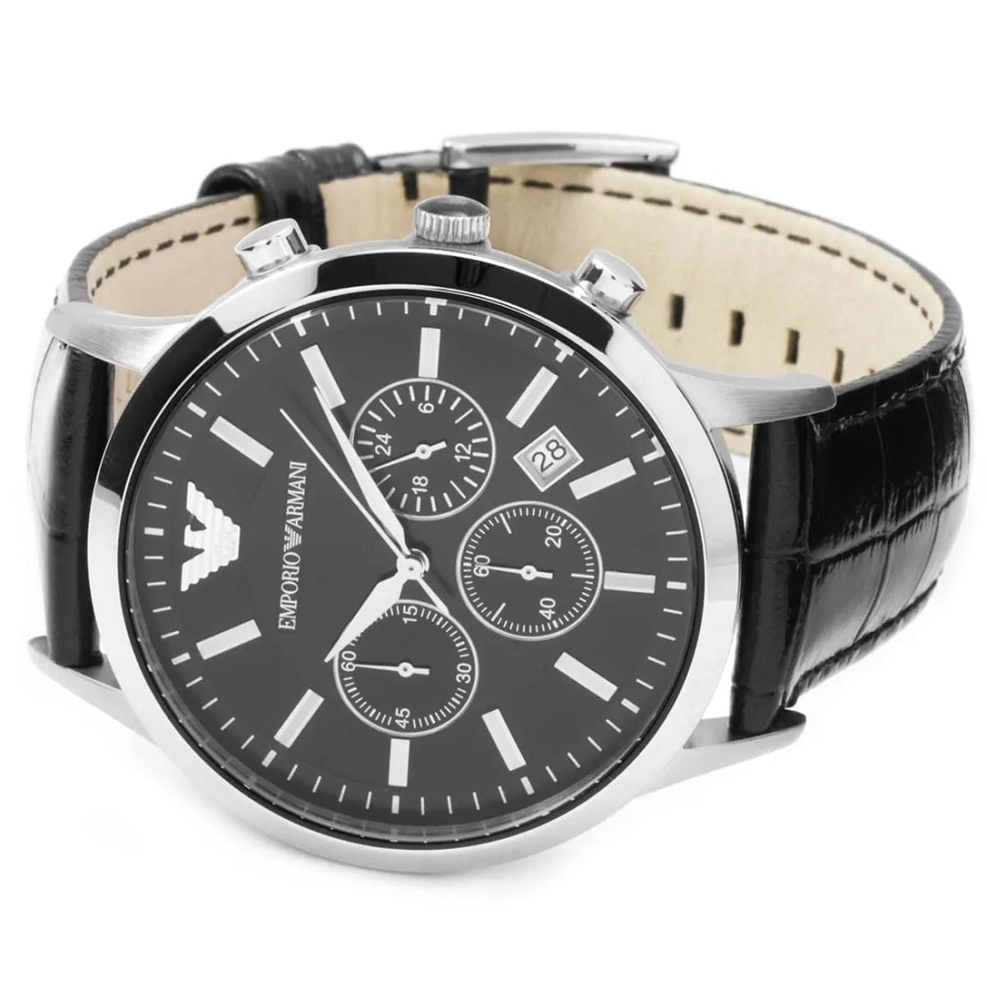 Emporio Armani AR2447 Renato Men's Black Leather Watch - product image 5 of 8