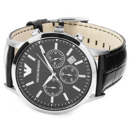 Emporio Armani AR2447 Renato Men's Black Leather Watch - product image 5 of 8