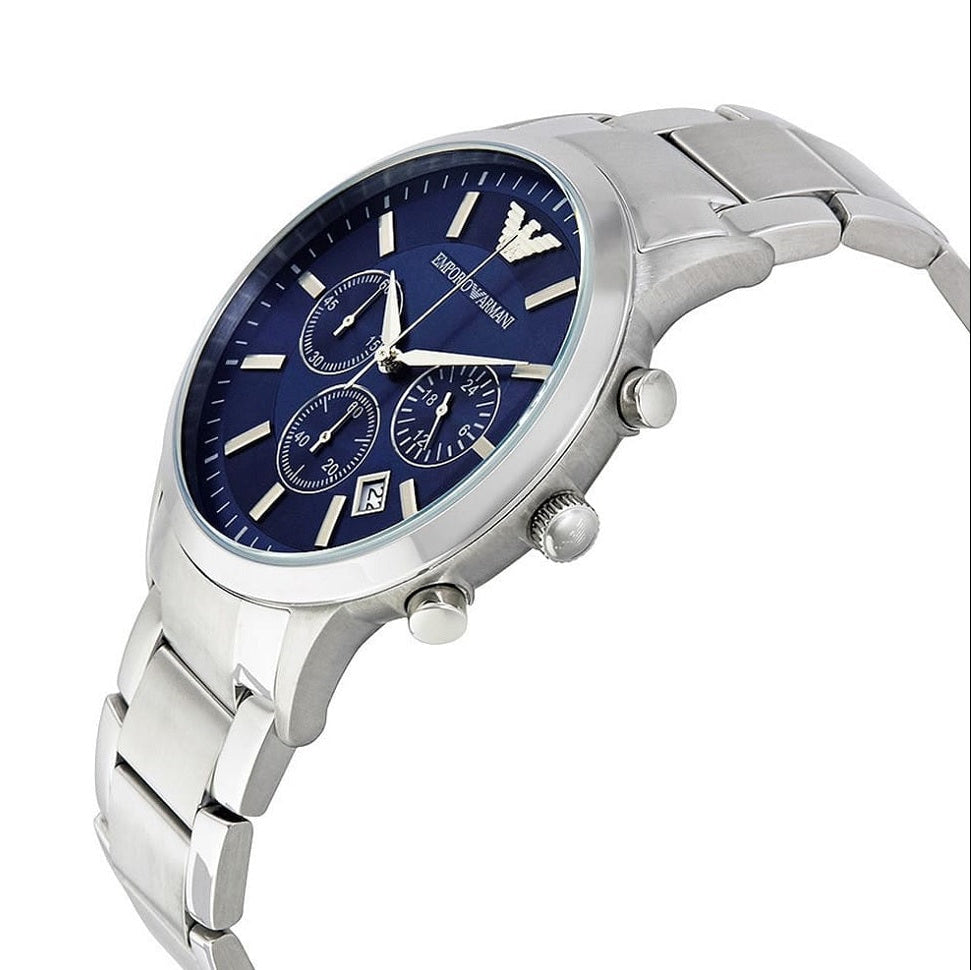 Emporio Armani AR2448 Renato Men's Silver & Blue Watch – product image 3 of 7