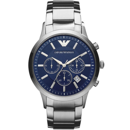 Emporio Armani AR2448 Renato Men's Silver & Blue Watch – product image 1 of 7