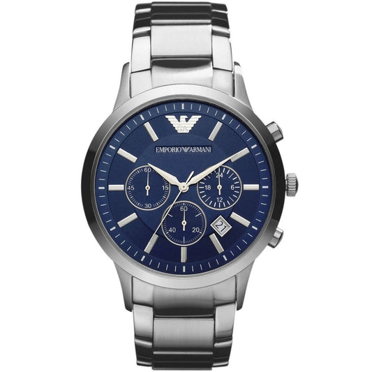 Emporio Armani AR2448 Renato Men's Silver & Blue Watch – product image 1 of 7