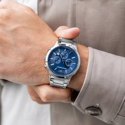 Emporio Armani AR2448 Renato Men's Silver & Blue Watch – product image 6 of 7