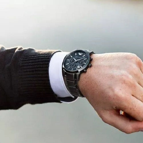 Emporio Armani AR2453 Renato Men's Blackout Watch – product image 5 of 6