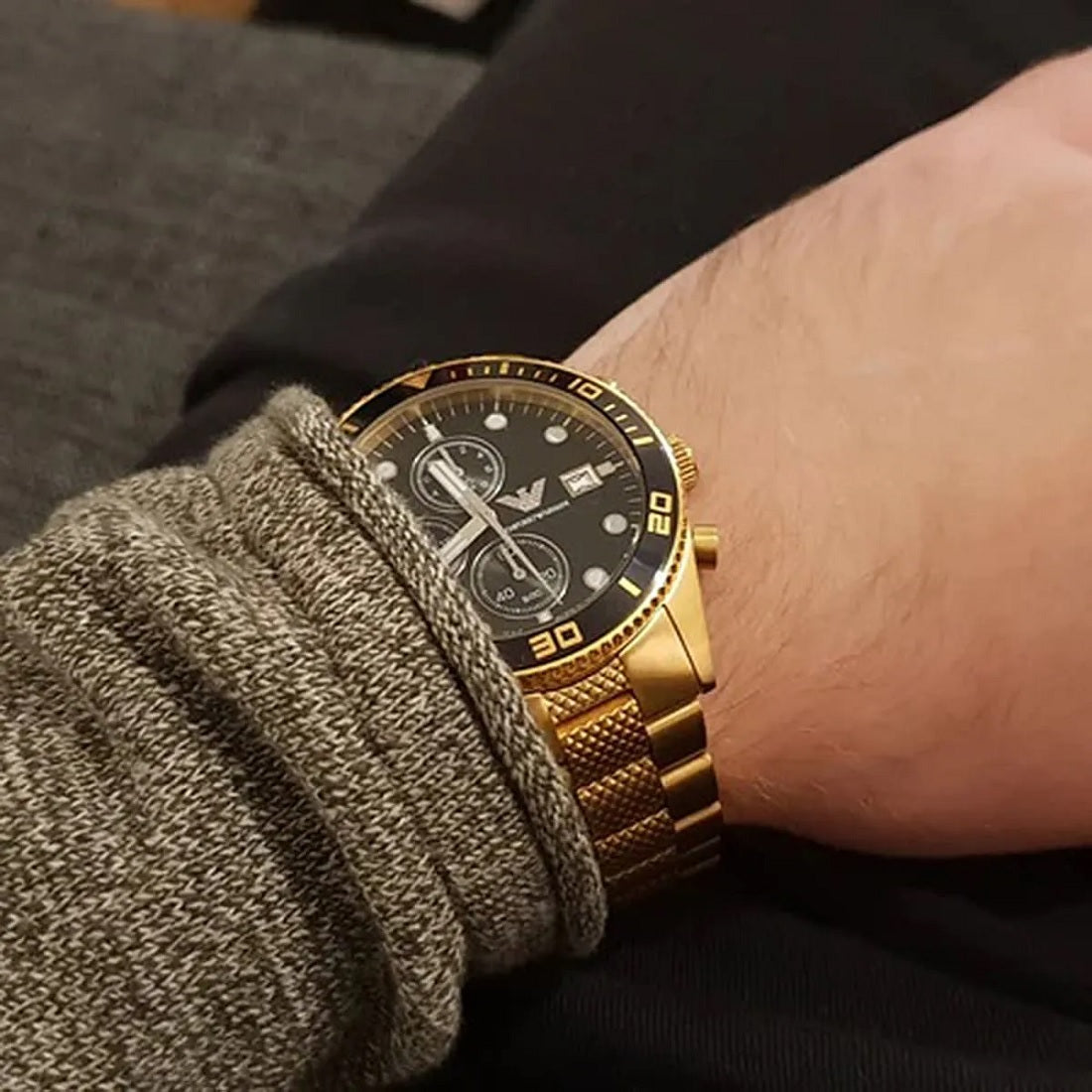 Emporio Armani AR5857 Chronograph Men's Gold Watch – product image 4 of 7
