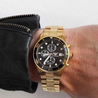 Emporio Armani AR5857 Chronograph Men's Gold Watch – product image 6 of 7