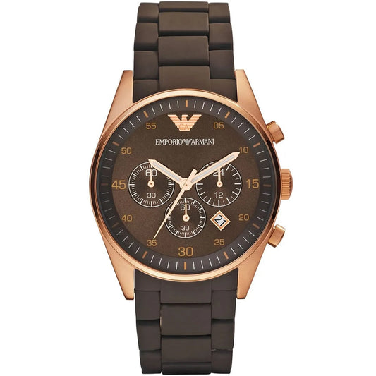 Emporio Armani AR5890 Sportivo Men's Brown & Rose Gold Watch – product image 1 of 8