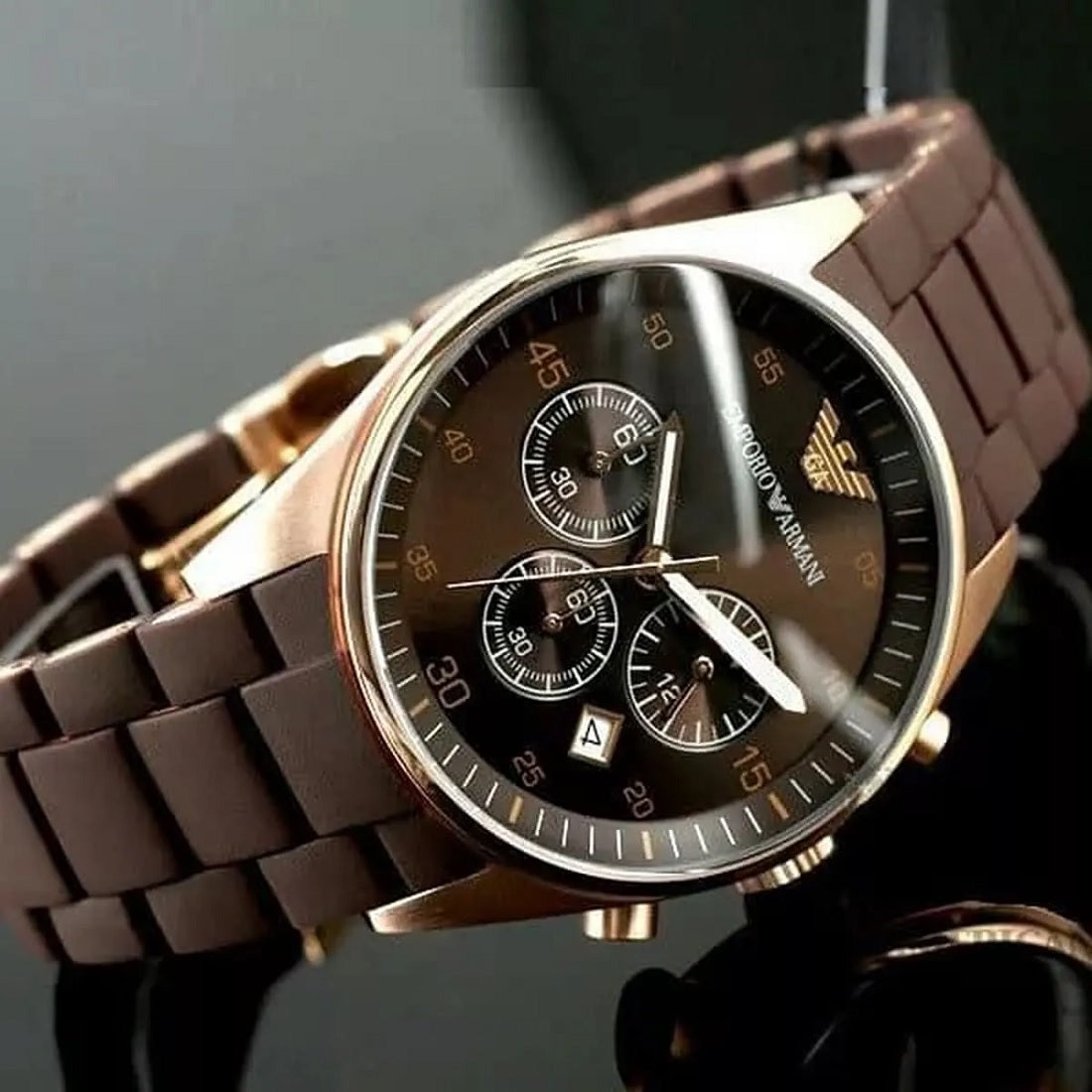 Emporio Armani AR5890 Sportivo Men's Brown & Rose Gold Watch – product image 5 of 8