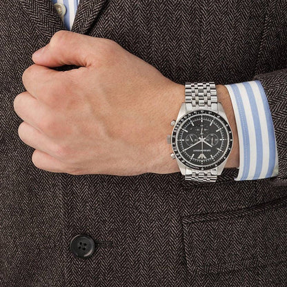 Emporio Armani AR5988 Tazio Men's Silver & Black Chronograph - product image 5 of 7