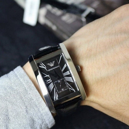 Emporio Armani AR0143 Classic Men's Rectangular Black Watch – product image 3 of 5