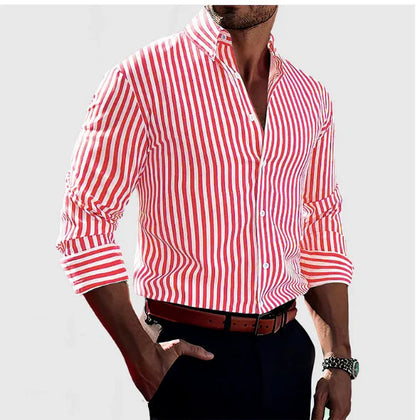 Men's Striped Long-Sleeve Casual Shirt – product image 15