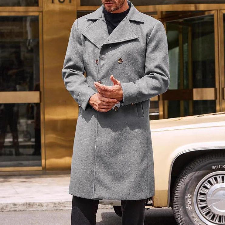 Men's Double-Breasted Wool-Blend Trench Coat – product image 3