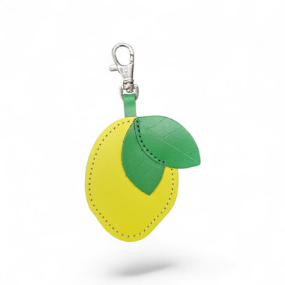 Handmade Leather Fruity Bag Charm – Lemon – product image 1 of 3