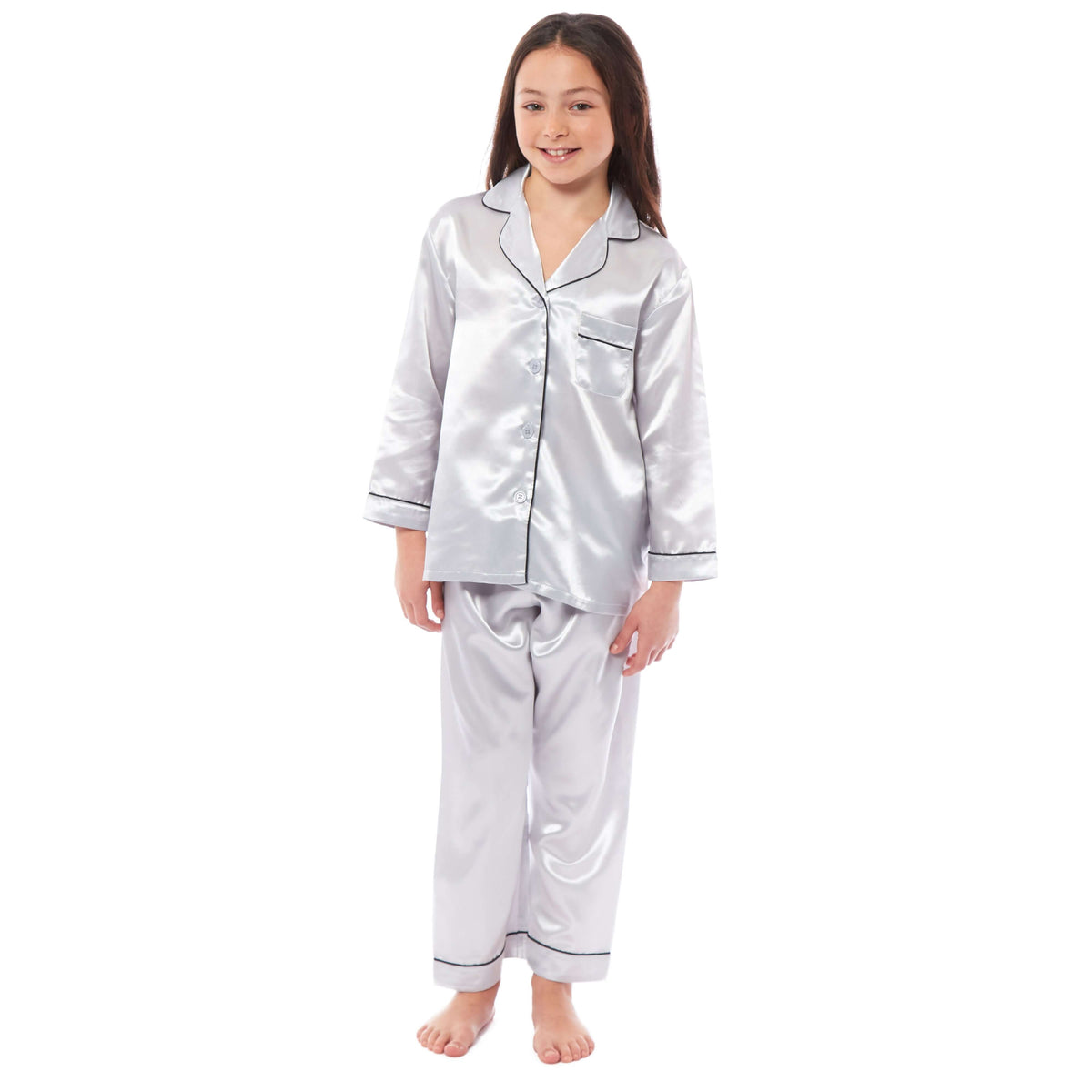 Daisy Dreamer Girls Satin Silk Pyjama Set Long Sleeve Button Down Sleepwear Luxurious – product image 10 of 10