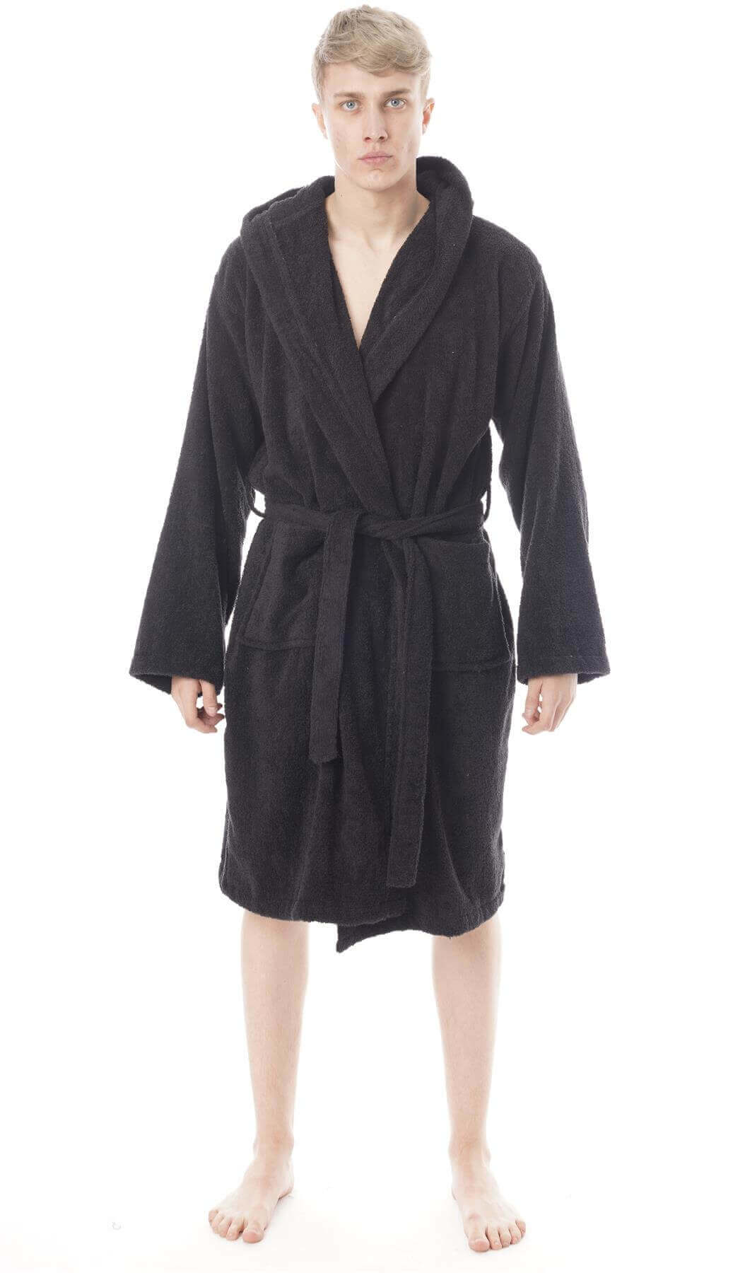 Toro Rocco Men's Hooded Bathrobe Super Soft Terry Towelling Ultra Absorbing Long Pile – product image 3 of 9