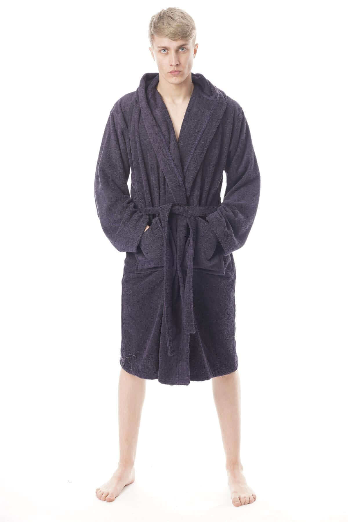 Toro Rocco Men's Hooded Bathrobe Super Soft Terry Towelling Ultra Absorbing Long Pile – product image 9 of 9