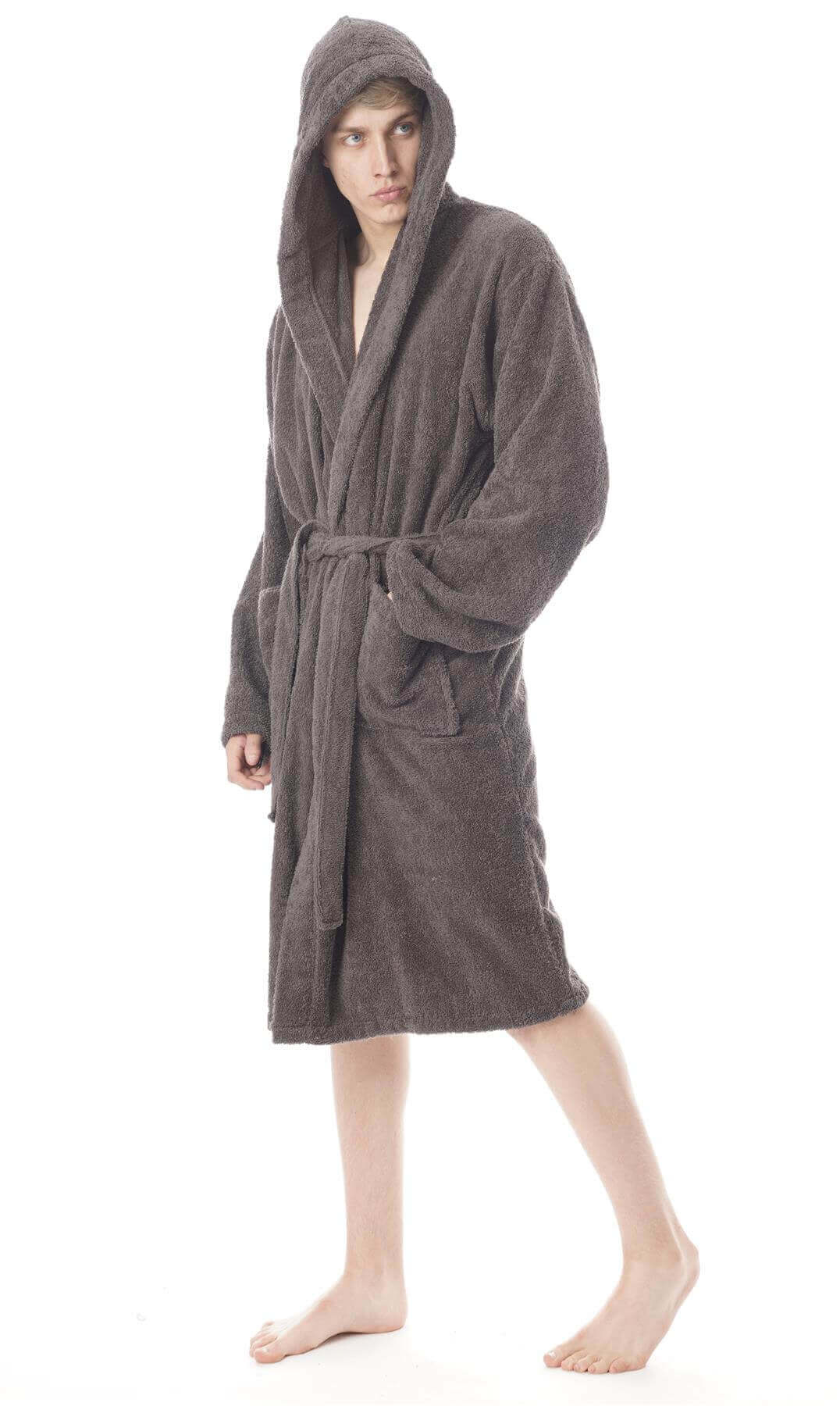 Toro Rocco Men's Hooded Bathrobe Super Soft Terry Towelling Ultra Absorbing Long Pile – product image 5 of 9