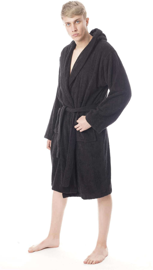 Toro Rocco Men's Hooded Bathrobe Super Soft Terry Towelling Ultra Absorbing Long Pile – product image 2 of 9