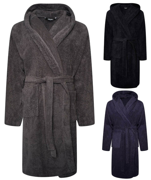 Toro Rocco Men's Hooded Bathrobe Super Soft Terry Towelling Ultra Absorbing Long Pile – product image 1 of 9