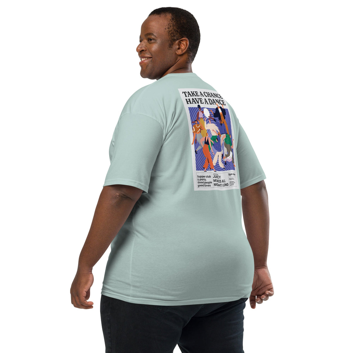 Take A Chance Have A Dance DISCO! Oversized Cotton Embroidered T-Shirt – product image 2 of 10