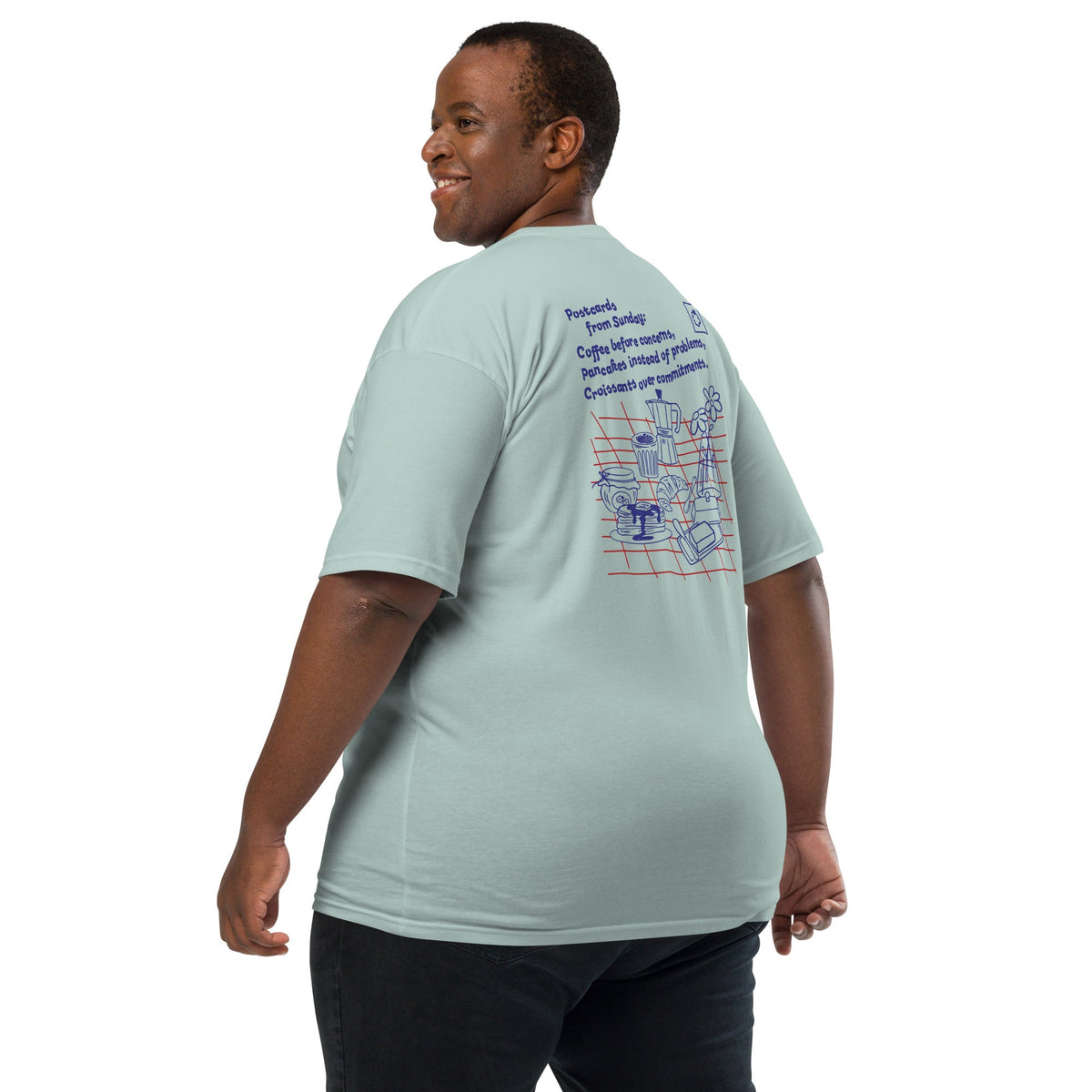 GUSTATORY Originals Postcards From Sunday Heavy Cotton Embroidered T-Shirt – product image 7 of 10