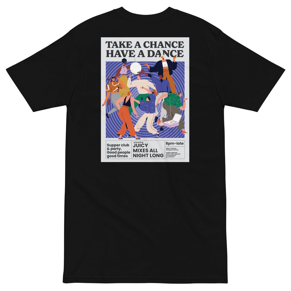 Take A Chance Have A Dance DISCO! Oversized Cotton Embroidered T-Shirt – product image 6 of 10