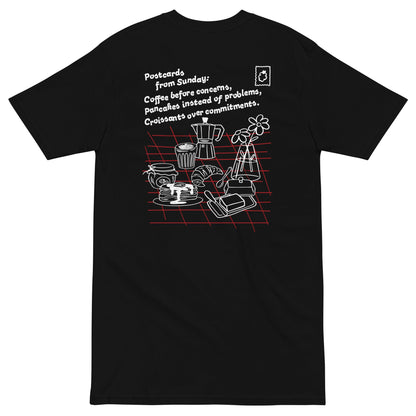 GUSTATORY Originals Postcards From Sunday Heavy Cotton Embroidered T-Shirt – product image 1 of 10