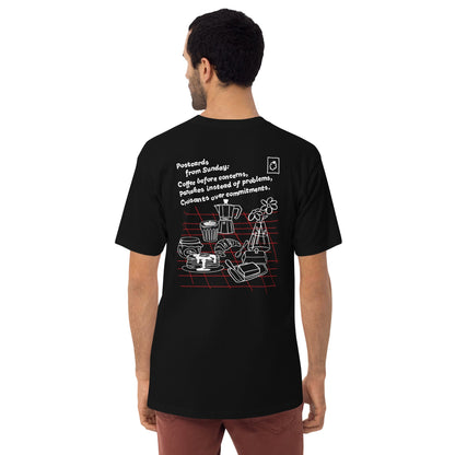 GUSTATORY Originals Postcards From Sunday Heavy Cotton Embroidered T-Shirt – product image 3 of 10
