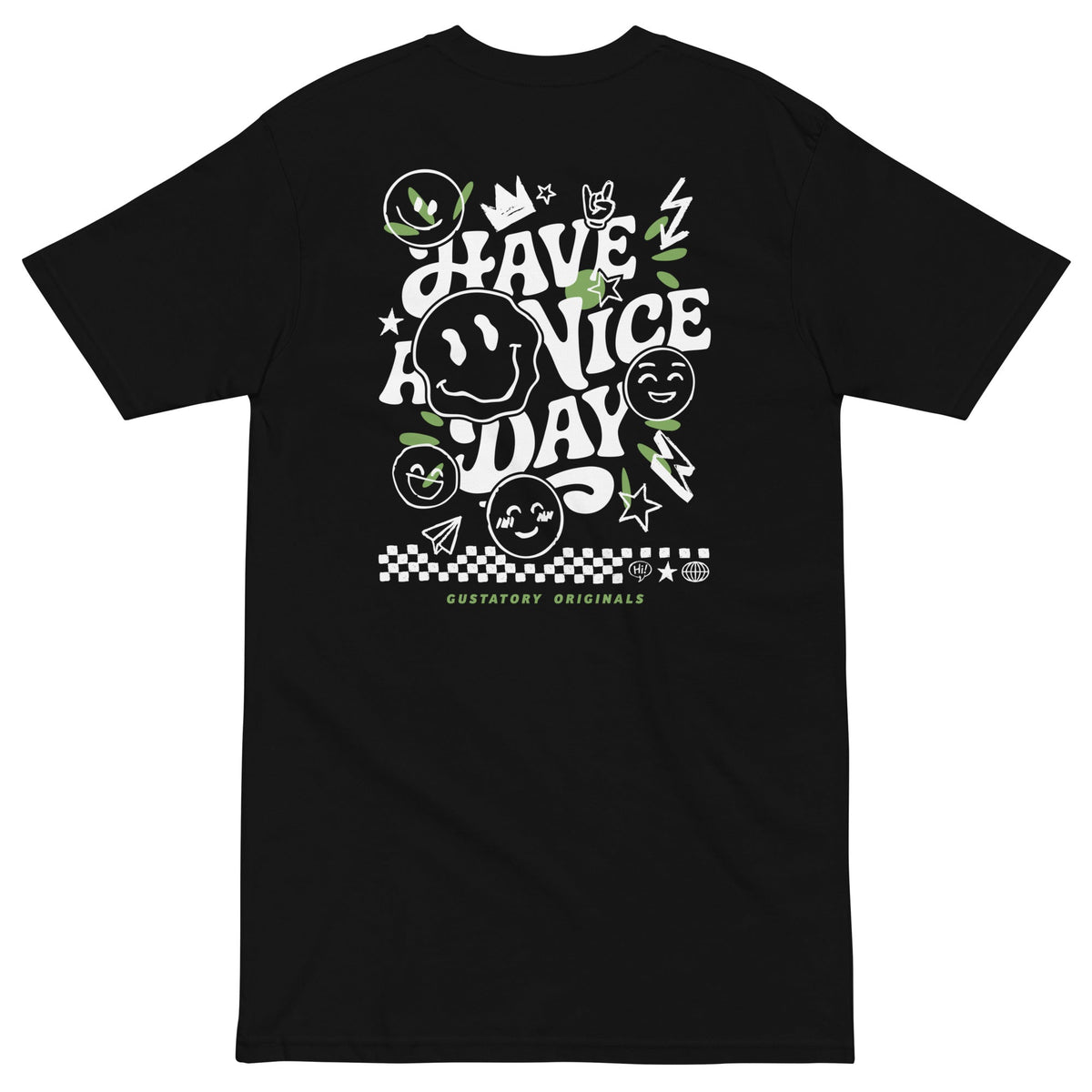 GUSTATORY Originals Have A Nice Day Heavy Cotton Embroidered T-Shirt - product image 3 of 17