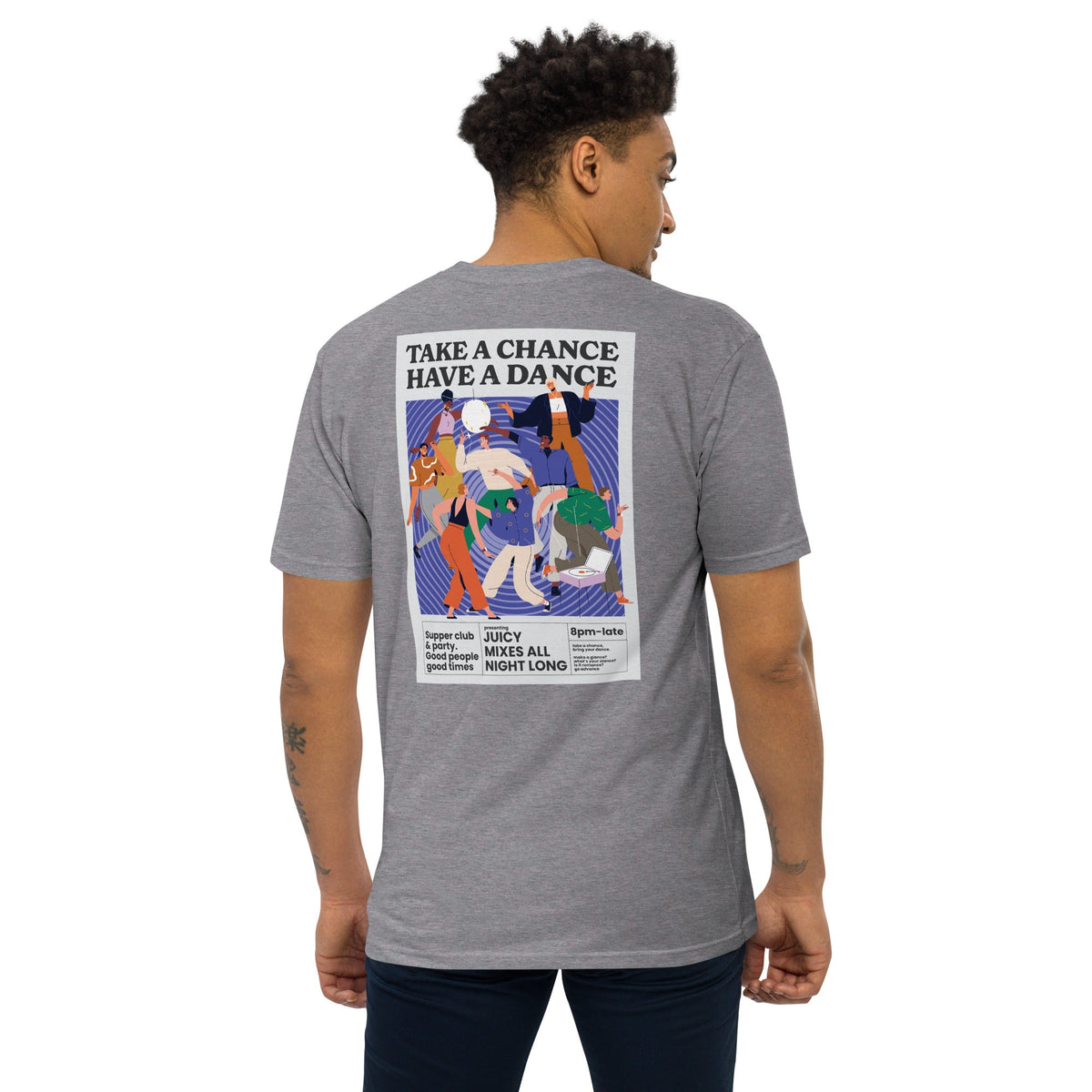 Take A Chance Have A Dance DISCO! Oversized Cotton Embroidered T-Shirt – product image 9 of 10