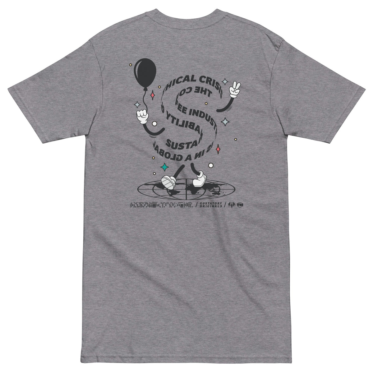 GUSTATORY Originals Sustainability Crisis Heavy Cotton Embroidered T-Shirt - product image 7 of 17