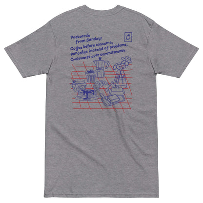 GUSTATORY Originals Postcards From Sunday Heavy Cotton Embroidered T-Shirt – product image 9 of 10