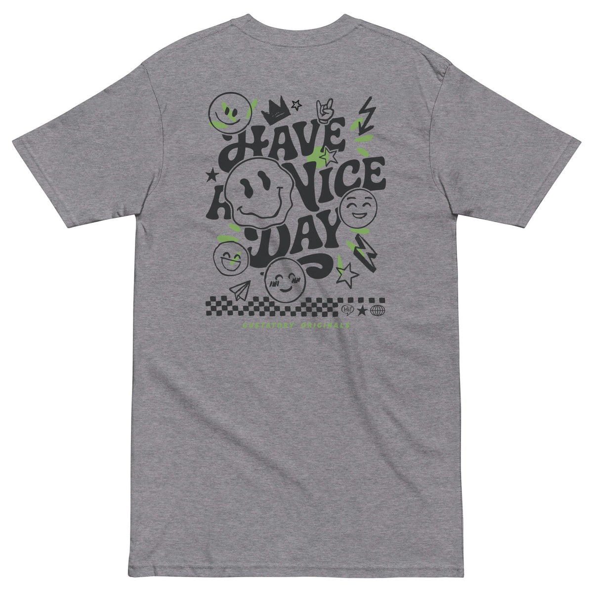 GUSTATORY Originals Have A Nice Day Heavy Cotton Embroidered T-Shirt - product image 7 of 17