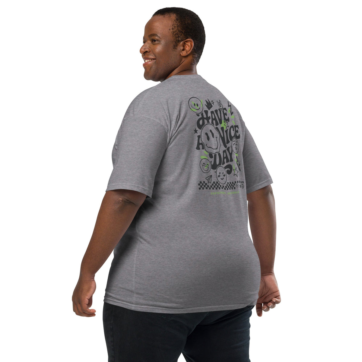 GUSTATORY Originals Have A Nice Day Heavy Cotton Embroidered T-Shirt - product image 6 of 17