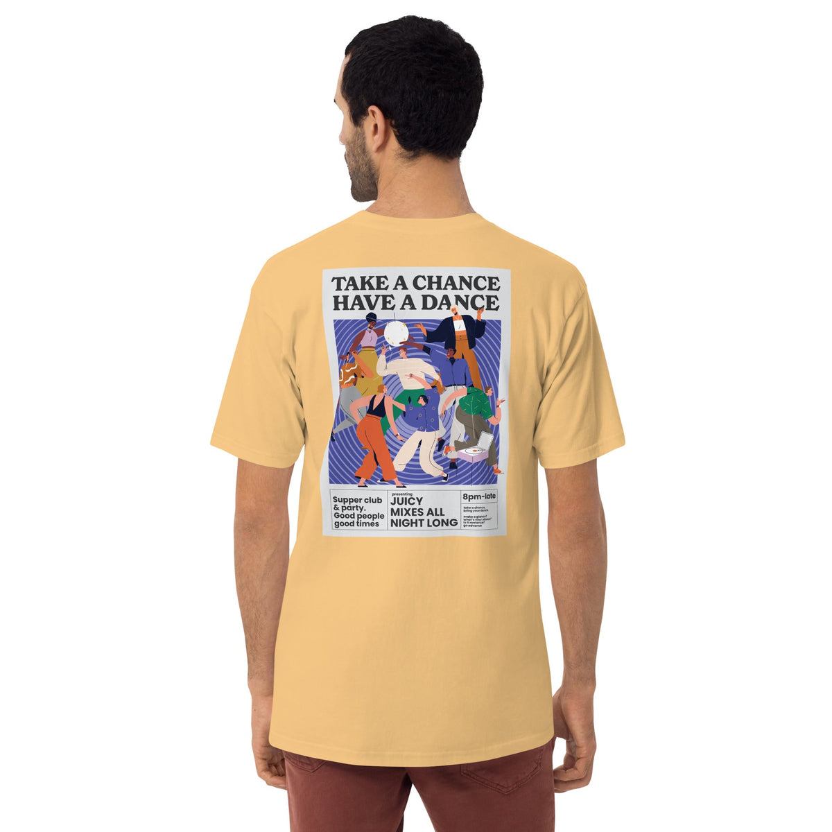 Take A Chance Have A Dance DISCO! Oversized Cotton Embroidered T-Shirt – product image 3 of 10