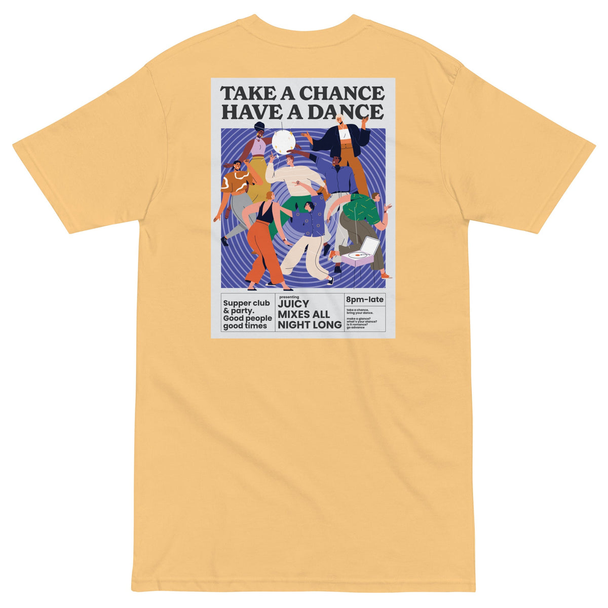 Take A Chance Have A Dance DISCO! Oversized Cotton Embroidered T-Shirt – product image 4 of 10