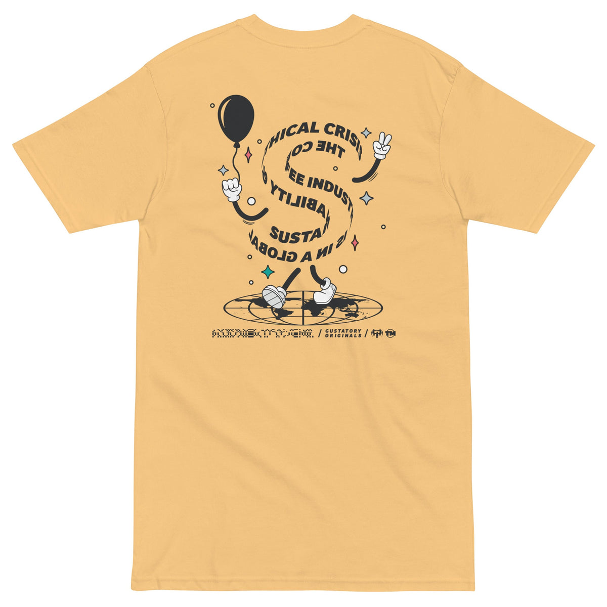 GUSTATORY Originals Sustainability Crisis Heavy Cotton Embroidered T-Shirt - product image 11 of 17