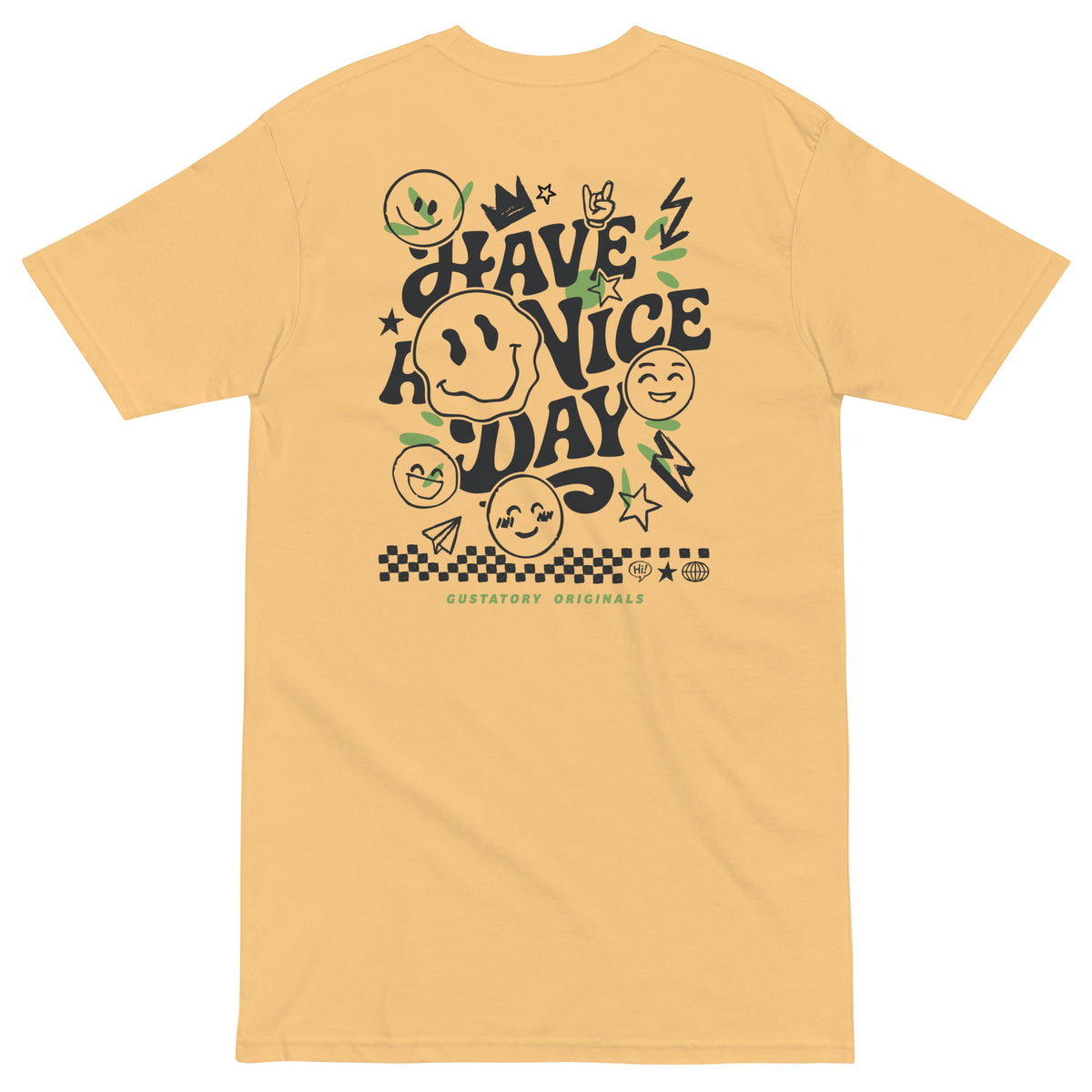 GUSTATORY Originals Have A Nice Day Heavy Cotton Embroidered T-Shirt - product image 11 of 17