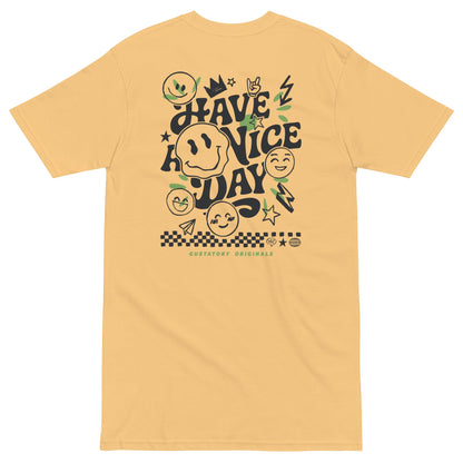 GUSTATORY Originals Have A Nice Day Heavy Cotton Embroidered T-Shirt - product image 11 of 17