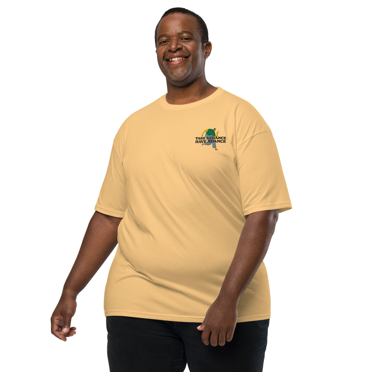 Take A Chance Have A Dance DISCO! Oversized Cotton Embroidered T-Shirt – product image 5 of 10