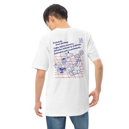GUSTATORY Originals Postcards From Sunday Heavy Cotton Embroidered T-Shirt – product image 5 of 6