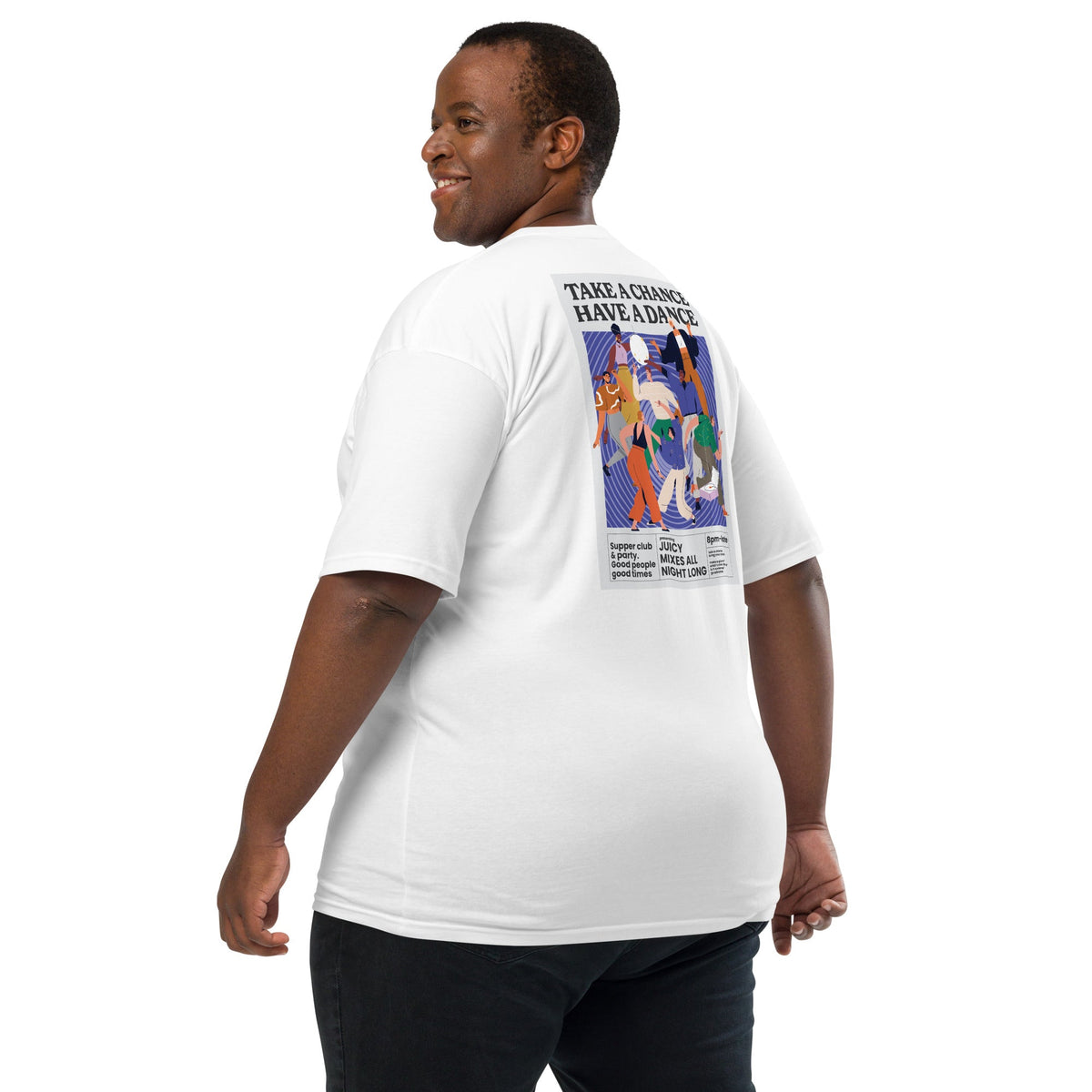 Take A Chance Have A Dance DISCO! Oversized Cotton Embroidered T-Shirt – product image 7 of 10
