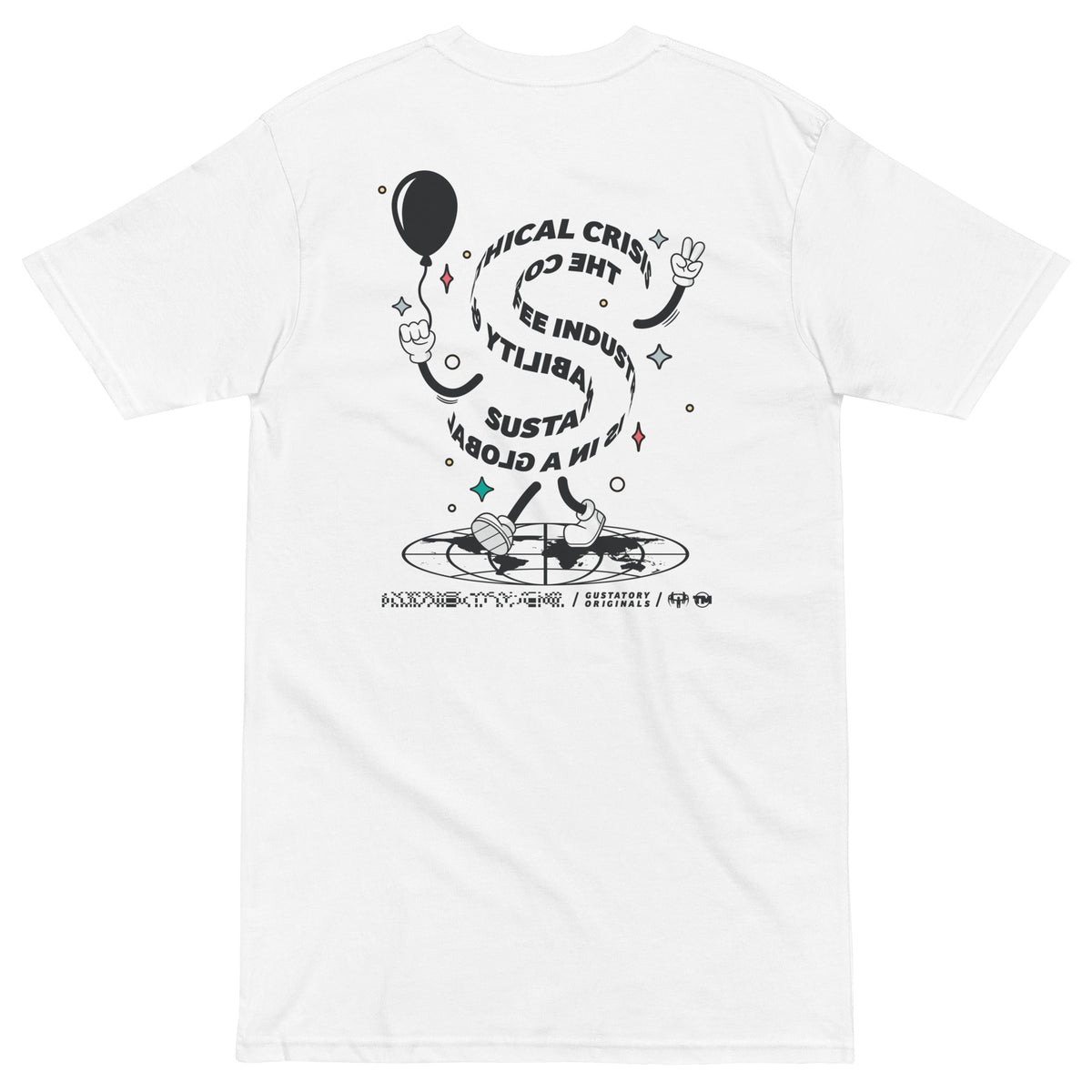GUSTATORY Originals Sustainability Crisis Heavy Cotton Embroidered T-Shirt - product image 15 of 17