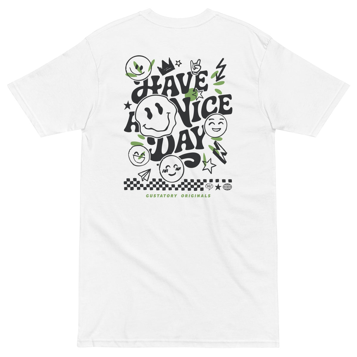 GUSTATORY Originals Have A Nice Day Heavy Cotton Embroidered T-Shirt - product image 15 of 17