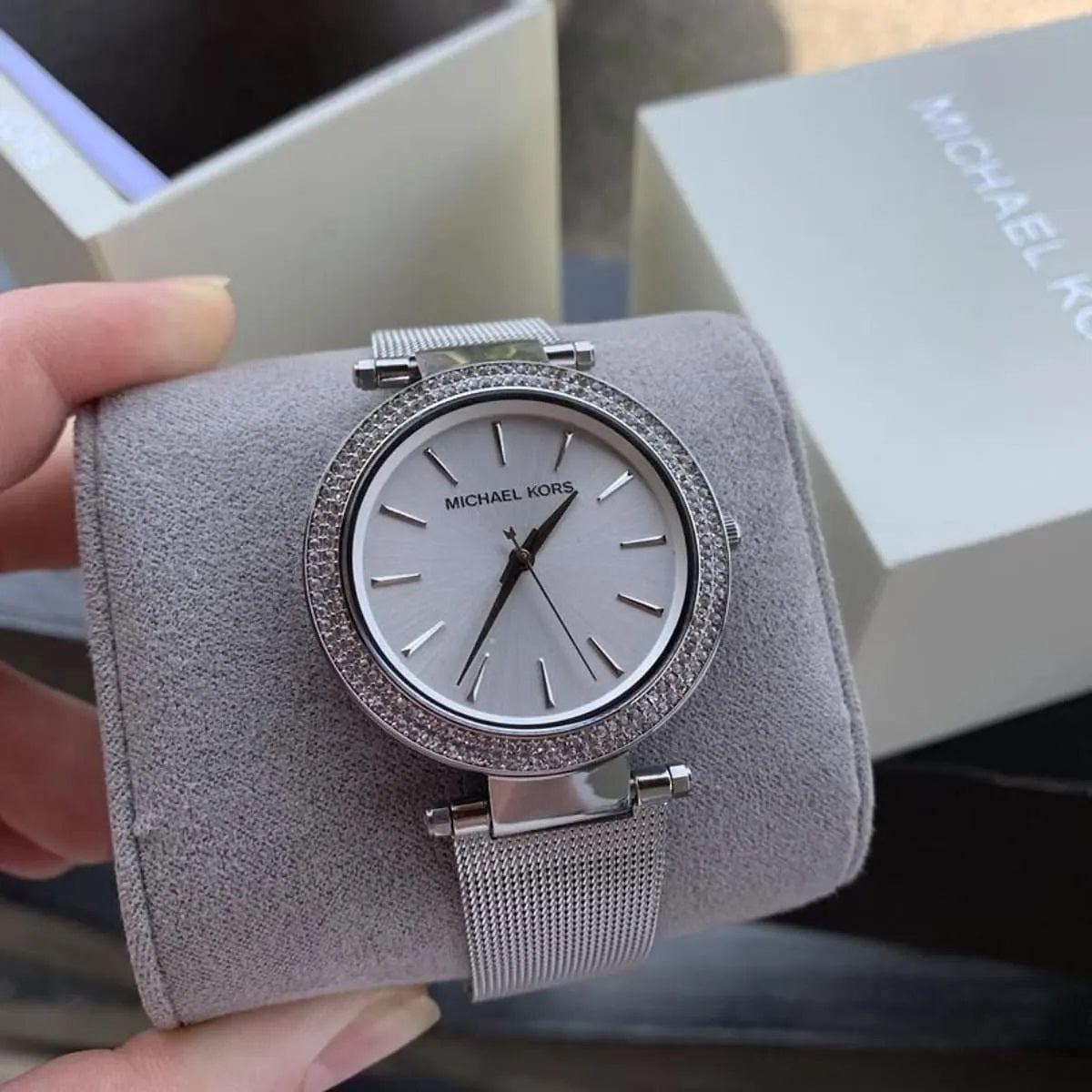 Michael Kors MK3367 Mini Darci Women's Silver Mesh Watch – product image 7 of 8