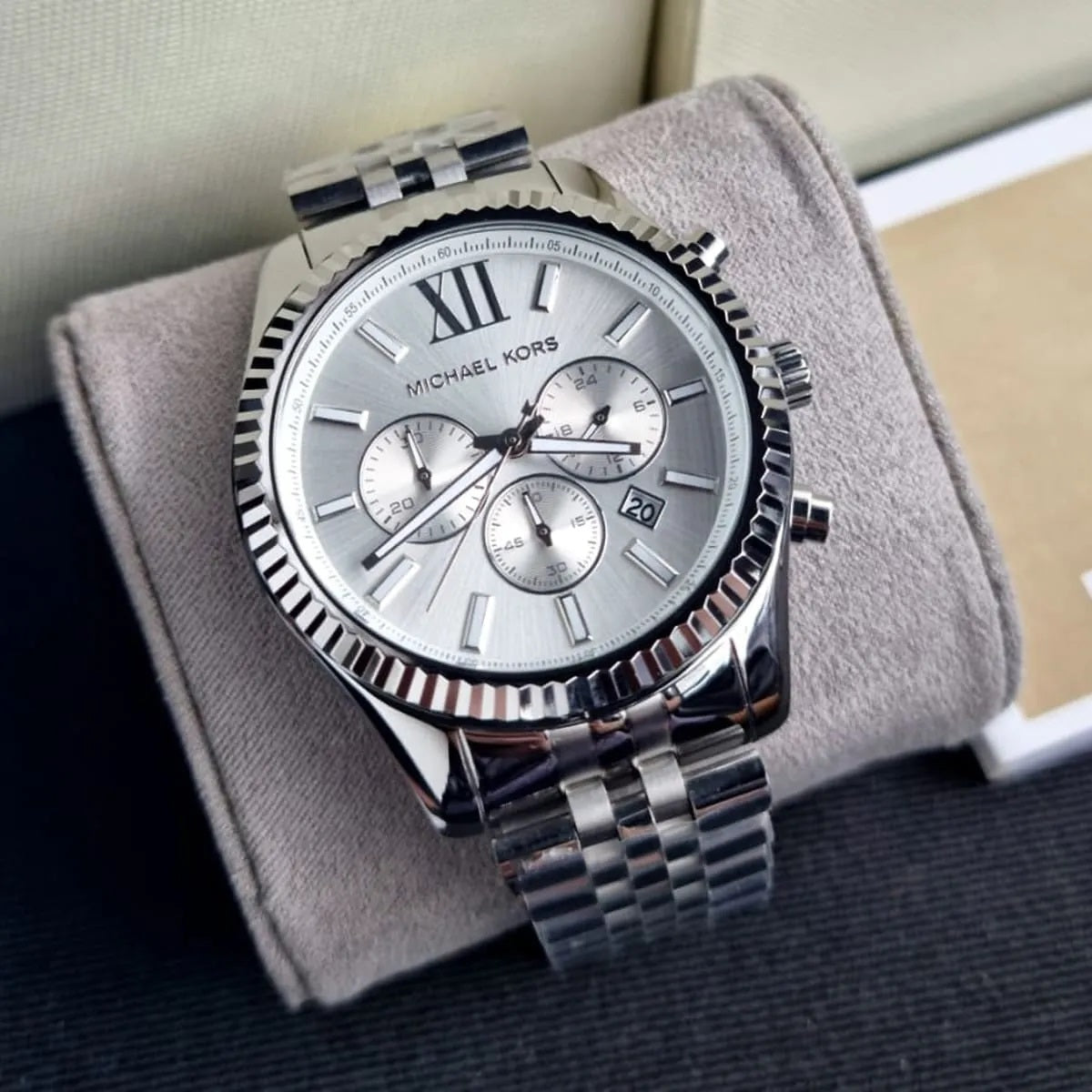 Michael Kors MK8405 Lexington Men's Silver Watch – product image 7 of 9