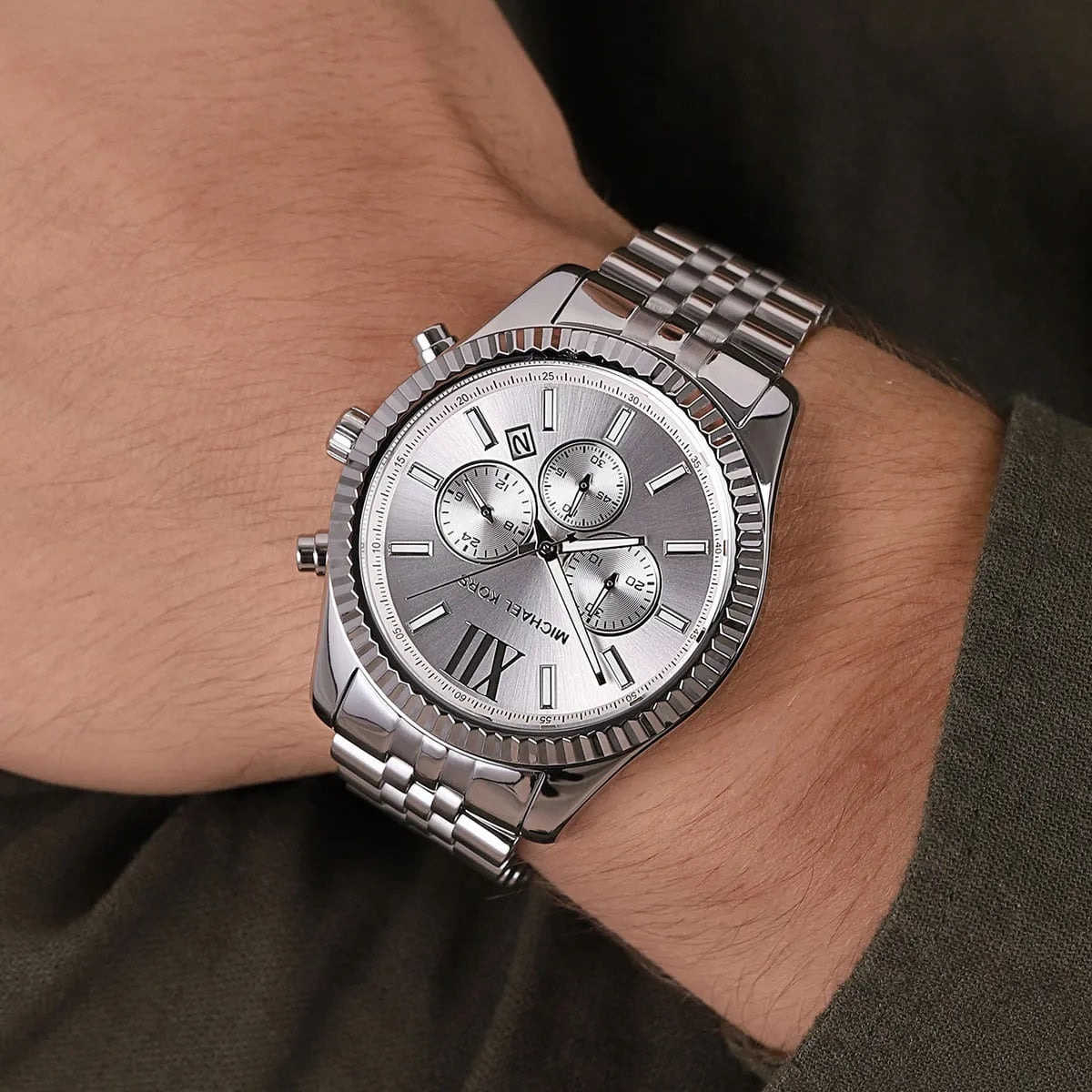 Michael Kors MK8405 Lexington Men's Silver Watch – product image 6 of 9