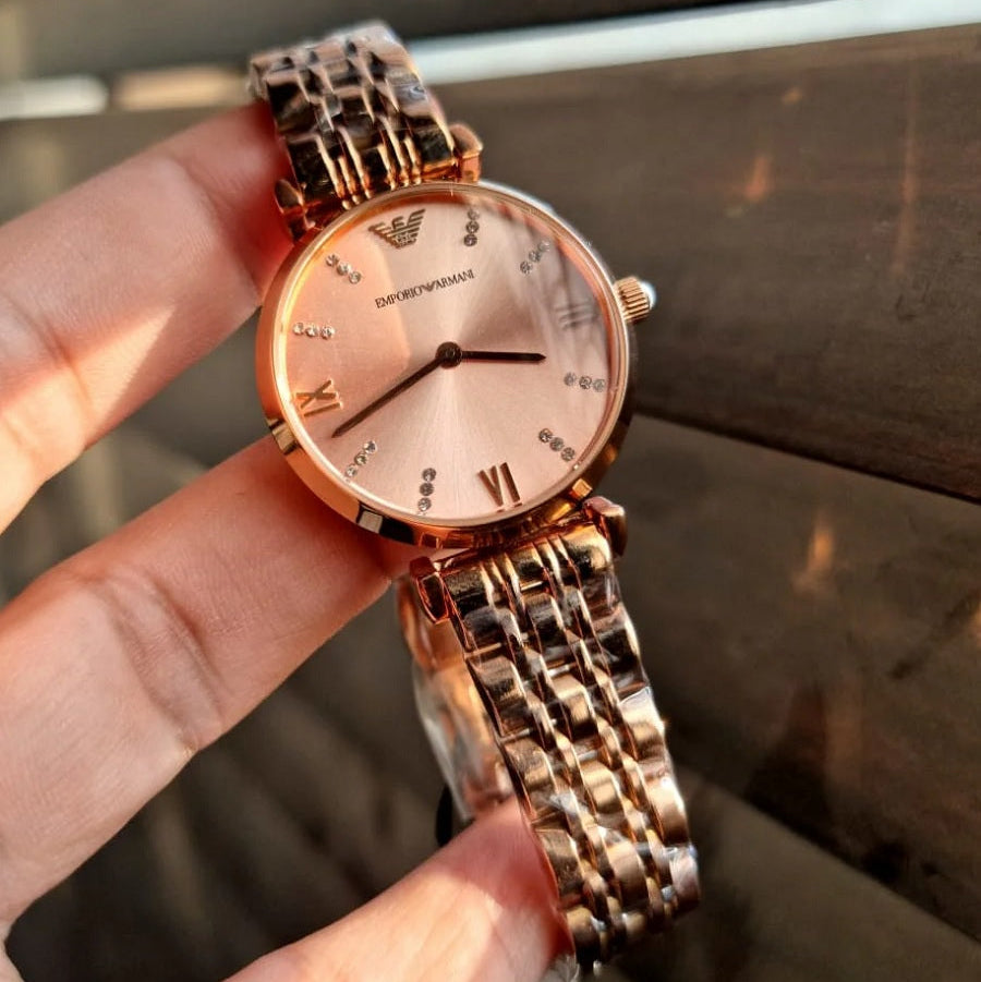 Emporio Armani AR11059 Gianni T-Bar Rose Gold Watch – product image 6 of 7